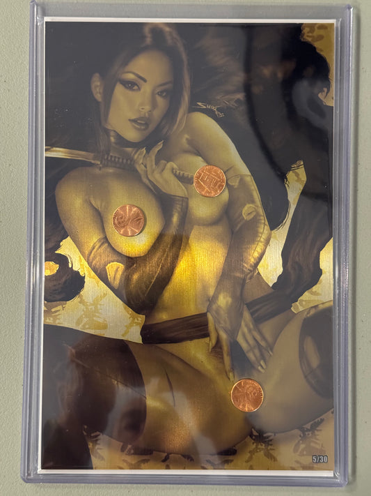 Power Hour #2 Psylocke Patreon METAL Gold Cover Limited to 30 Shikarii